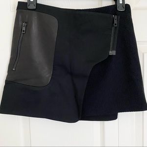 Rag & Bone Raleigh Mixed Media Mini Skirt in Black